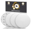 Door Stoppers - Large 3.15" (4 Pack) - Door Stoppers for Wall with Strong Back Adhesive - Quiet and Shock Absorbent Silicone Wall Protectors from Door Knobs - Protects Every Surface - White